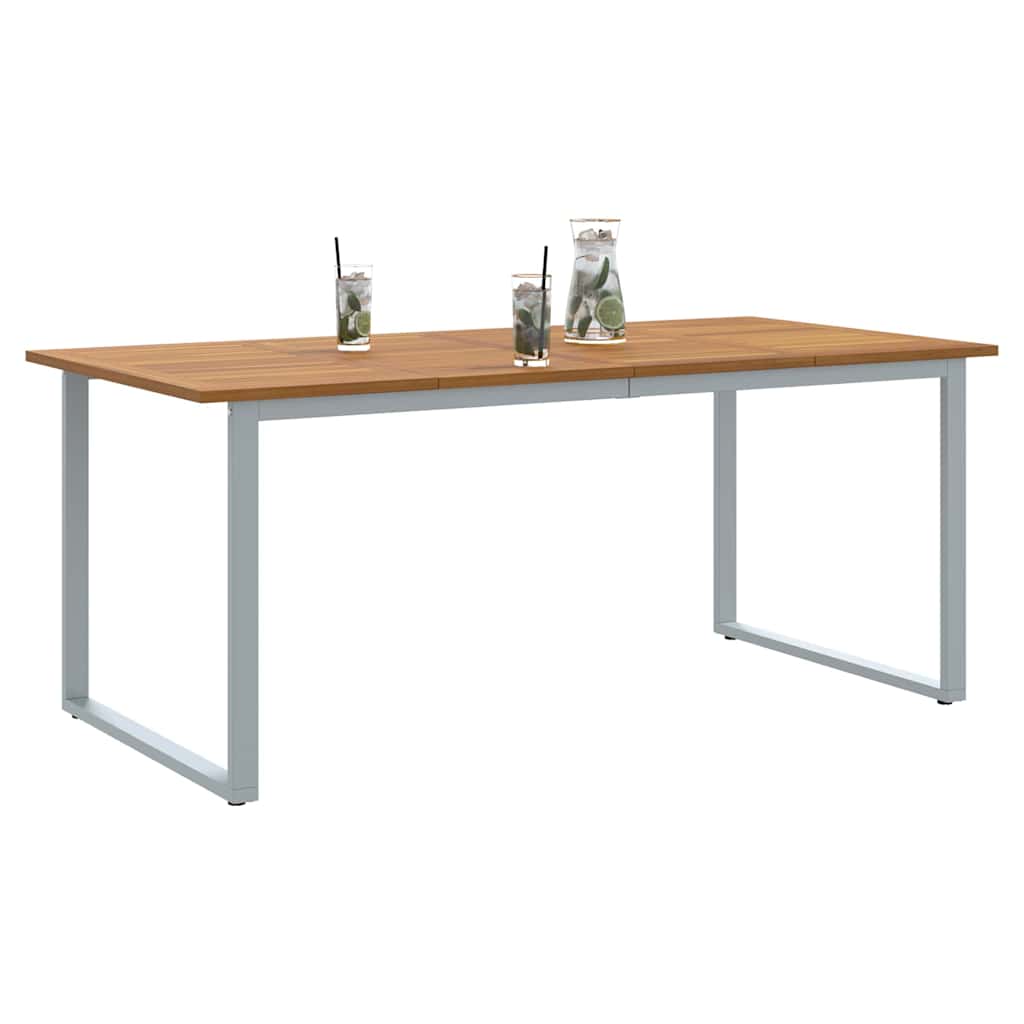Garden Dining Table Grey 180 x 90 x 75 cm